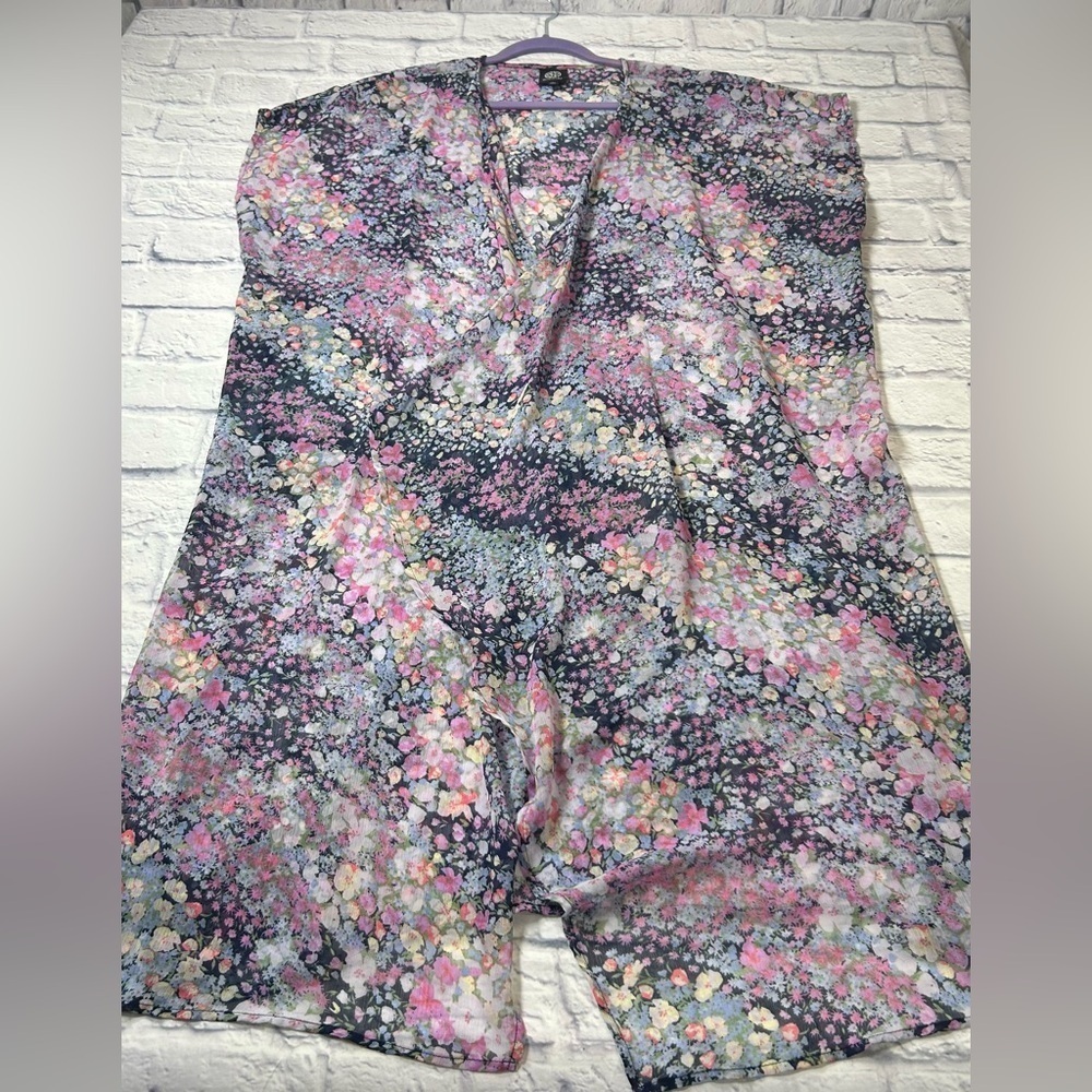 Bobeau Multicolor Floral Sheer Kimono/Cardigan/Duster.coquette.fairy.whimisgoth - Picture 4 of 6